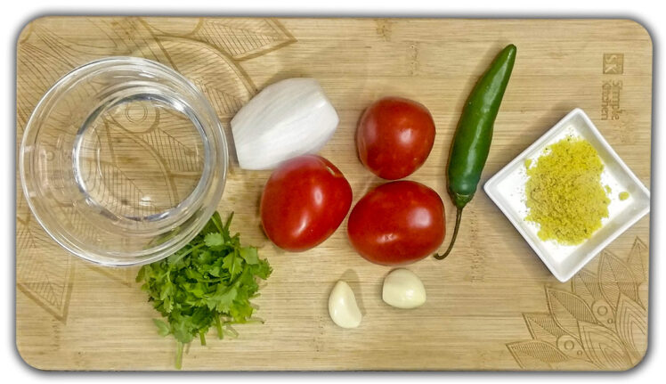 Ingredienser till enkel salsa