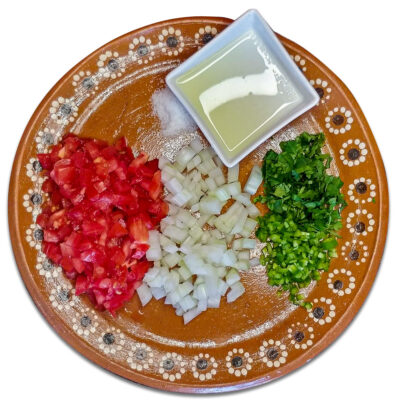 hackade ingredienser för Pico de Gallo