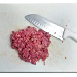 Färdigt resultat av fintärnat kött