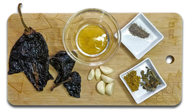 Ingredienser till chorizo-marinad