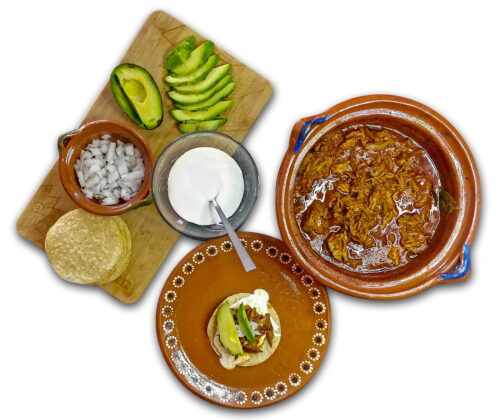 Tinga de Res (pulled beef i tomat- och löksås)