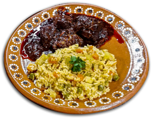 Mexikanskt rött ris med rotfrukter