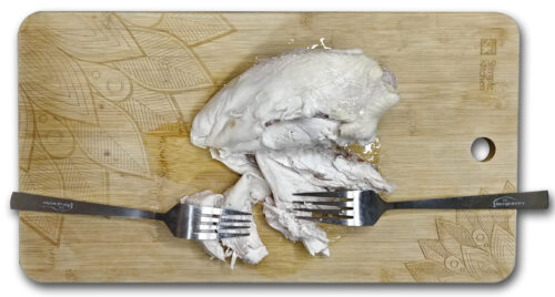 Basrecept: Strimlad kokt kyckling (Shredded chicken, Pulled Chicken eller Pollo Deshebrado)