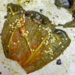 Rensa bort stjälk, fröpaket och lösa remsor av fröväggarna