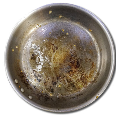 Stekpanna med överblivet fett