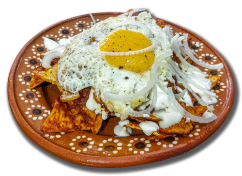 Chilaquiles Rojos — Röda Chilaquiles