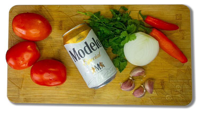 Ingredienser till Salsa Borracha