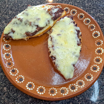 Ta ut från ugnen när osten smält