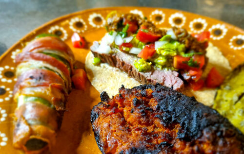 Tacos de Arrachera: Carne Asada på skirt steak eller flankstek