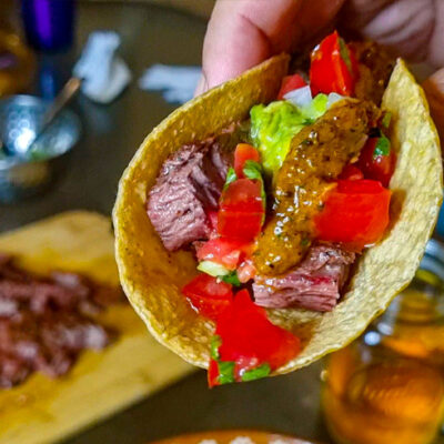 Arrachera-taco. Redo att avnjutas!