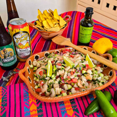 Mexikansk ceviche med räkor och fisk