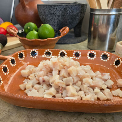 Kuber av fisk (torsk)