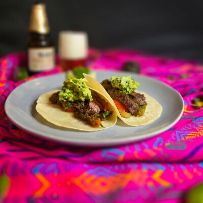 Grillade fajitas med arrachera (flankstek)