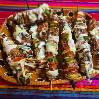 Grillspetten är färdiga och redo att serveras!