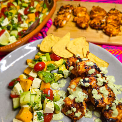 Grillade mexikanska räkor med chipotle och lime