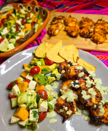 Grillade mexikanska räkor med chipotle och lime