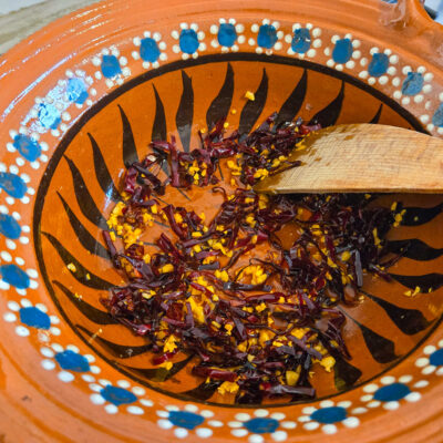 Färdigstekt guajillo