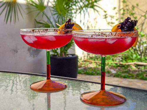 Hibiskusmargarita – blommig, syrlig och svalkande