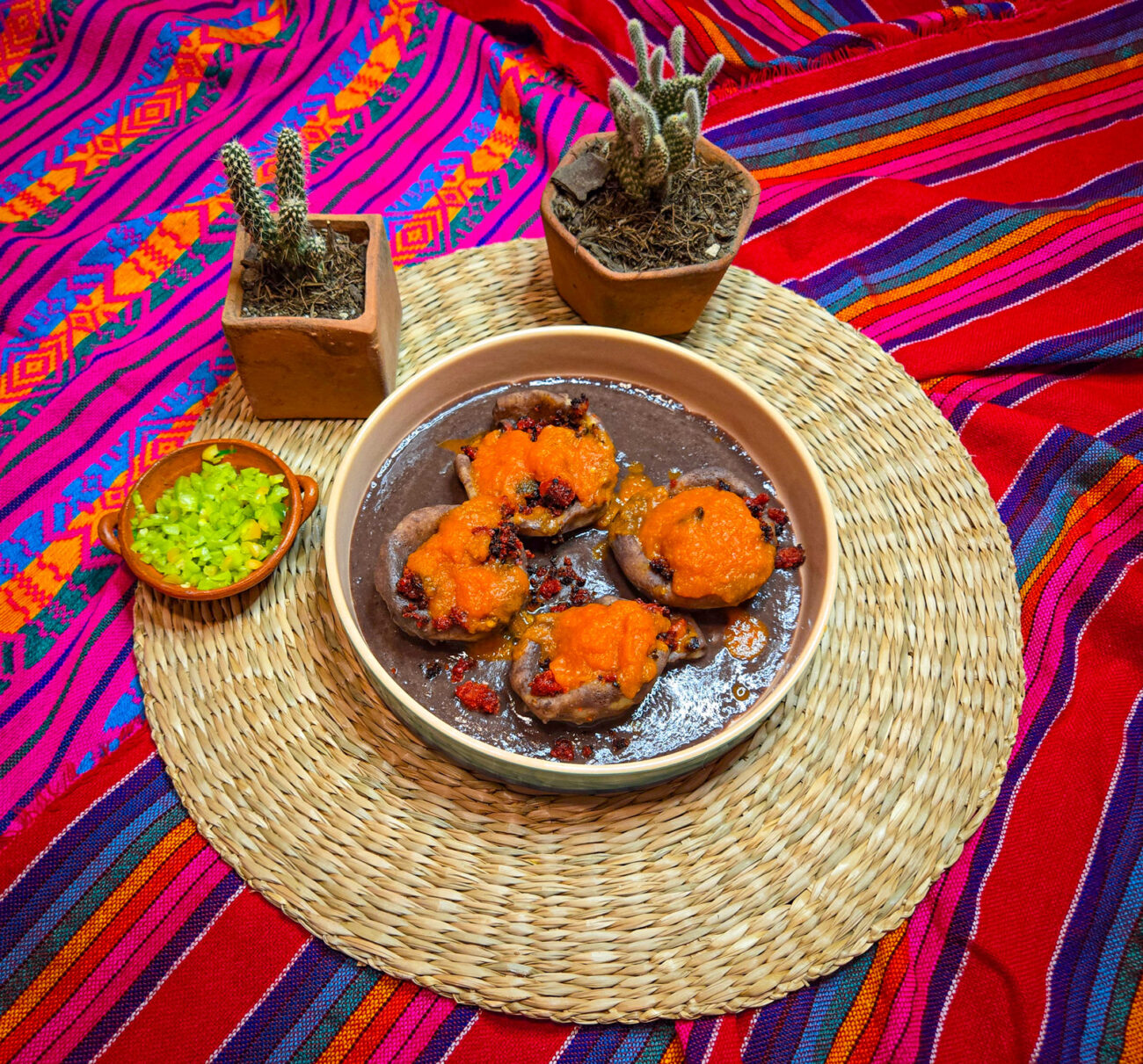 Joroches med chorizo och salsa