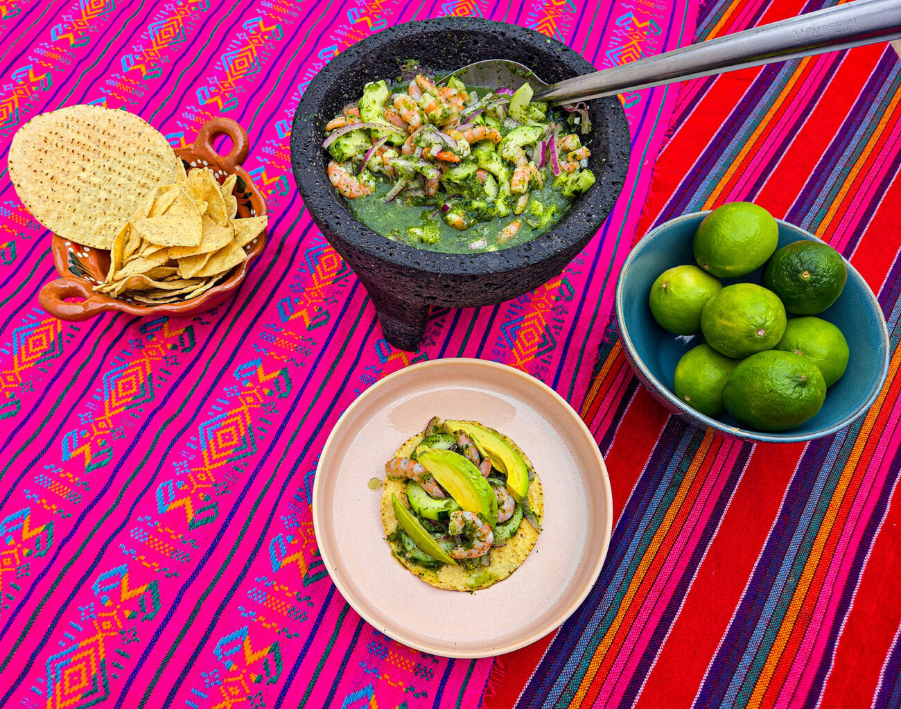 Aguachile Verde med räkor, gurka och grön chil för sommarens lataste dagar!